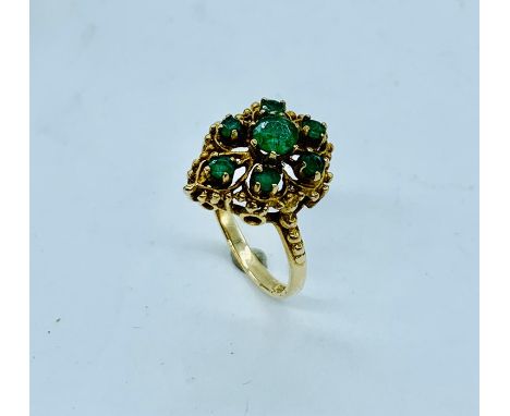 A 9ct Ladies ring with semi precious stones