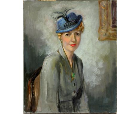 CORNELIUS CHRISTIAAN ZWAAN [DUTCH/AMERICAN,  1882-1964], OIL ON CANVAS, H 30", W 24",  "PORTRAIT OF BEATRICE": Dutch American