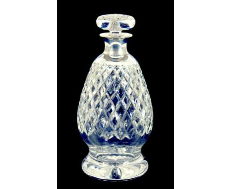 A GEORGE VI SILVER MOUNTED CUT GLASS DECANTER AND STOPPER, BIRMINGHAM 1951