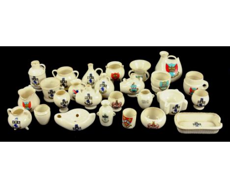 A COLLECTION OF W.H. GOSS CRESTED CHINA  