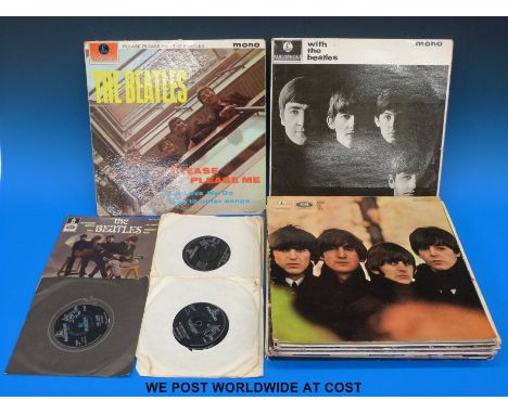 A collection of 12x Beatles and solo LPs together with 7x singles and a French EP.  Includes: “Please, Please Me”; “With The 