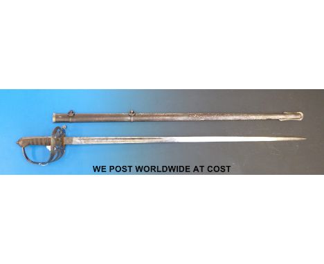 An 1892 pattern George V NCO's sword in scabbard