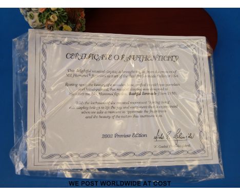 Preview edition of a Goebel Hummel figure base "Bashful Serenade" (2002) boxed with certificate