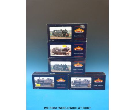 Five Bachmann 00 gauge British Rail tank locomotives, 3F Jinty 47354 32-226, 3F Jinty 47410 32-225, Ivatt 2-6-2 41264 31-456,