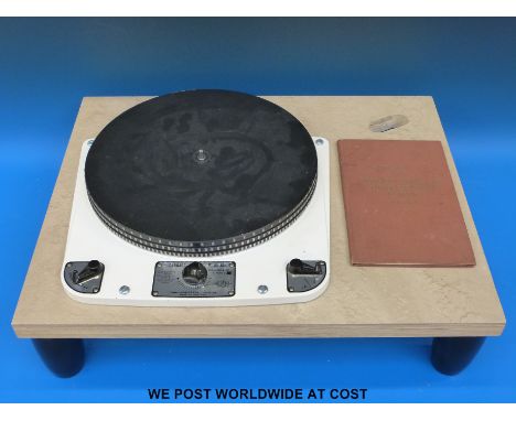 Garrard model 301 turntable with original handbook.