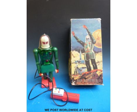 A 1950's Dux-Astroman electric robot in original box with artwork, includes original aerial