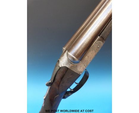 George Edward Lewis 12 bore side by side shotgun with Anson & Deeley's patent boxlock action, all over engraving featuring sc