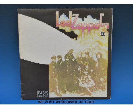 “Led Zeppelin II”.  Contains two vinyl records in a gatefold sleeve both with red/maroon labels on Atlantic 588198.  One LP c