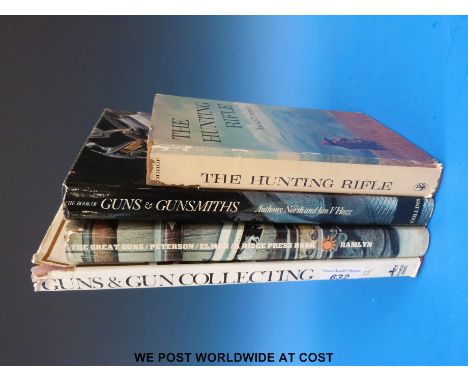 A collection of gun related books including the Hunting Rifle, The Book of Guns etc 