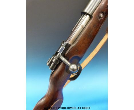 An 8mm Mauser bolt action rifle and bayonet 6307 PLEASE NOTE THAT A VALID RELEVANT FIREARMS/SHOTGUN CERTIFICATE IS REQUIRED T