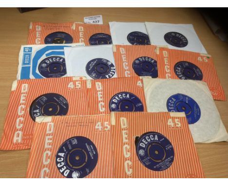 Records : 13 original UK Billy Fury 45s all on Decca labels