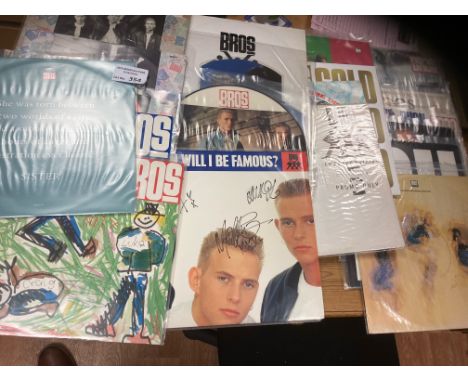 Records : BROS - good collection of v.good condition albums, 12" &amp; picture disks plus a signed item (31)