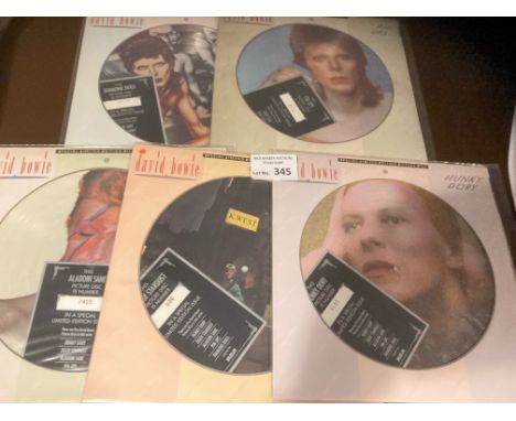 Records : DAVID BOWIE Ltd edition picture discs set of 5 all numbered - rare item