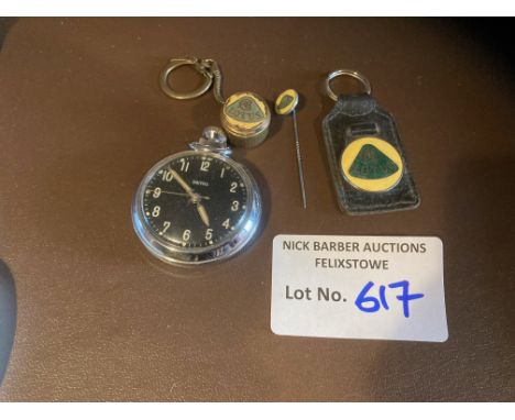 Collectables : Lotus original key fob, tie pin, key ring &amp; stop watch used in testing - authenticity assured