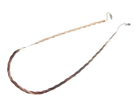 9ct gold plaited necklace, with extending chain and screw clasp, 47cm long approx, 6.7g approx