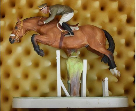 Limited edition Royal Worcester Equestrian Statuette of Merano and Cap. Raimondo d'Inzeo, numbered 365 of 500, 25.5cm high, w