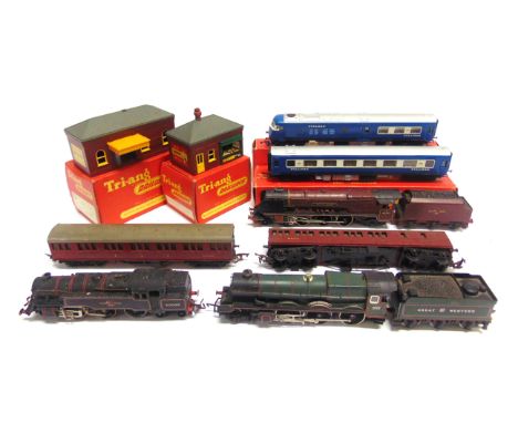 [OO GAUGE]. A MISCELLANEOUS COLLECTION  comprising a Tri-ang Hornby diesel Pullman dummy motor car, blue and white livery, bo