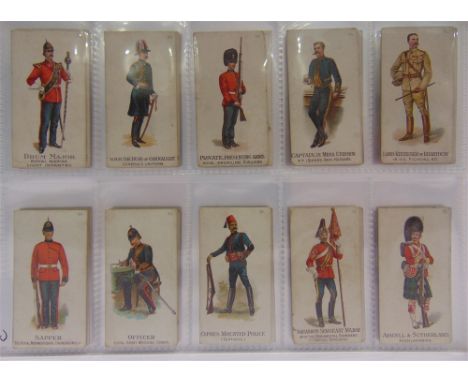 CIGARETTE CARDS - MILITARY &amp; NAVAL  part sets and odds, including numerous Gallaher, 'Types of the British Army', 1898, m
