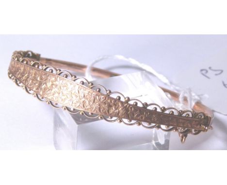 15 CT GOLD BANGLE. 15 ct yellow gold bangle, A/F, 5.8g