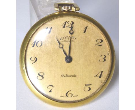ROTARY FOB WATCH. Rotary yellow metal fob watch