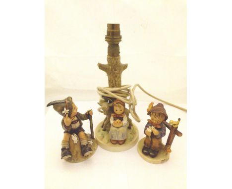 HUMMEL FIGURES. Two Hummel figures - one A/F and a Hummel lamp 