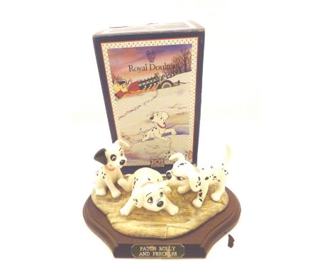 101 DALMATIONS FIGURE. Royal Doulton 101 Dalmations figure Patch, Rolly and Freckley