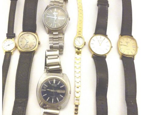 VARIOUS WATCHES. Collection of various watches including Seiko and Rotary