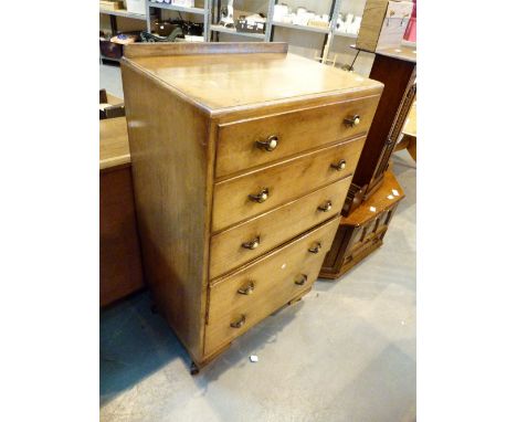 ART DECO DRAWERS. Large five drawer Art Deco chest of drawers