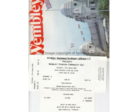 WEMBLEY STADIUM        A large fold out official poster covering the First FA Cup Final in 1923, 1966 World Cup Final, 1948 O