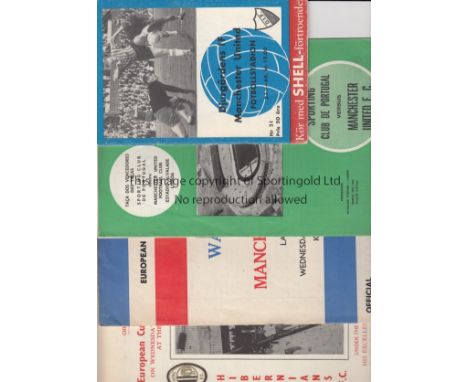 MANCHESTER UNITED   Four European away programmes, 1960s, at Djurgardens, 23/9/64, Sporting Club De Portugal 18/3/64, Hiberni