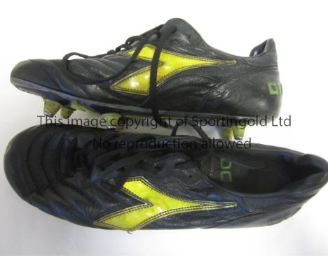 TIM SHERWOOD   A pair of Diadora boots worn by Tim Sherwood playing for England v Sweden in the 0-0 draw Euro 2000 Qualifier 