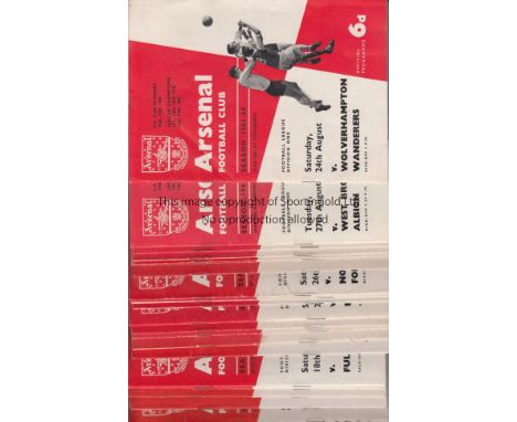 ARSENAL   24 Arsenal home programmes 63/4 season including v Man Utd, 50 years at Highbury special programme and Cup v West B
