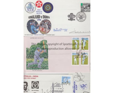 CRICKET SIGNED FDC'S      Twenty First Day covers for International matches around the world, mostly 1990 with signatures inc