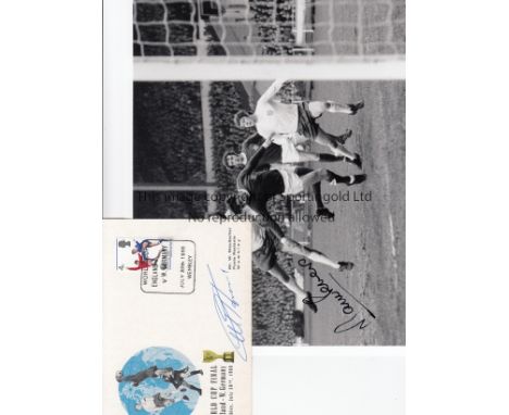 1966 WORLD CUP      Six items: A signed World Cup Final First Day Cover handstamped 30th July 1966, signed by Geoff Hurst and