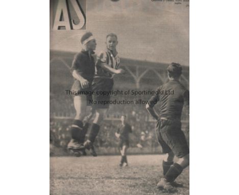 SUNDERLAND IN SPAIN 1934   Copy of Spanish magazine AS dated 14th May 1934 with front cover match picture of Sunderland playi