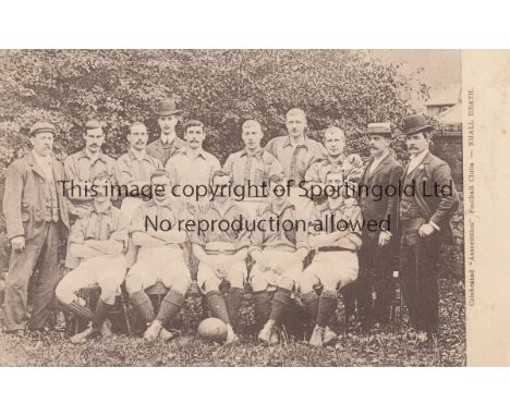 SMALL HEATH     Small Heath (Birmingham City) team group postcard, caption at side reads "Celebrated Association Football Clu