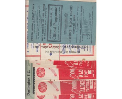 ALDERSHOT   Eleven Aldershot home programmes, v Newport 47/8, Port Vale 48/9 (rust marks, missing staples) and v Army 53/4 pl