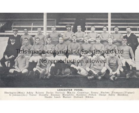 LEICESTER FOSSE    Pre-First World War team group postcard , Leicester Fosse FC, Blessington was manager.  Good