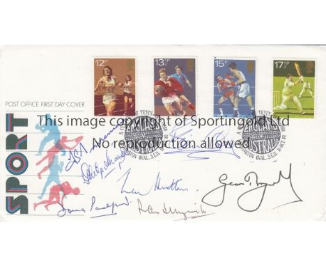 CRICKET AUTOGRAPHS - YORKSHIRE    Test Match cricket first day cover signed by seven famous Yorkshire Cricketers, Close, Len 