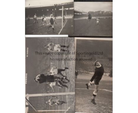 FRANCE 1940s   Four black/white photographs showing French goalkeeper Hiden in match action. Hiden represented Racing Club Pa