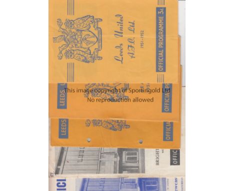LEEDS UNITED   Collection of 34 programmes involving Leeds, 25 home programmes and 9 aways. Home programmes include v Chelsea