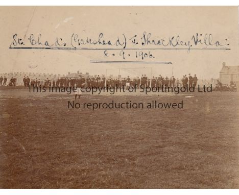 GATESHEAD / SHEF WED   Photograph of J.E.Davison playing for Gateshead St Chads v Thruckley Villa 8/9/1906. Aged 19 at the ti
