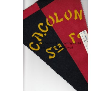 J.E.MEADE - PENNANTS   Five pennants given to Welsh referee J.E. Meade who became a senior referee in South America between 1