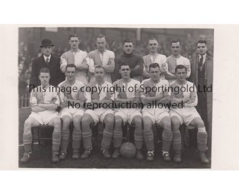 BLACKBURN ROVERS 1936-37   Blackburn team group postcard, 1936-37, players named on reverse, stamp of Wilkes of West Bromwich