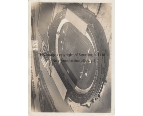 AMSTERDAM OLYMPIC GAMES 1928    Aerial view of the Amsterdam Olympic Stadium with the 1928 Olympic Games Football Final in pr