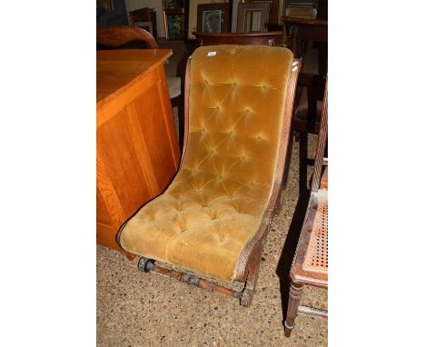 VICTORIAN BUTTON UPHOLSTERED NURSING CHAIR