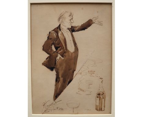 Frederick Henry Townsend After dinner speaker of the CriterionPen and inkSigned25.5 x 18.5cm