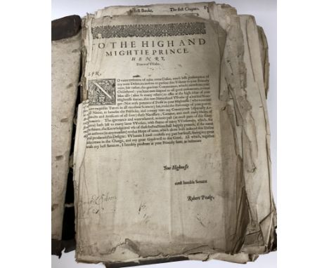 SEBASTIAN SERLY (Sebastiano Serlio) "First Booke of Architecture translated out of the Italian into Dutch and out of the Dutc