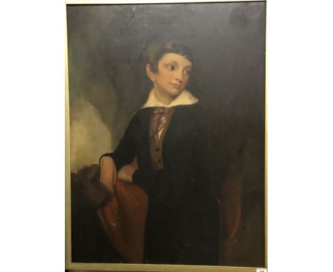 19TH CENTURY ENGLISH SCHOOL " Charles Graham Smith" a portrait study 3/4 length, oil on canvas, inscribed verso "Charles Grah