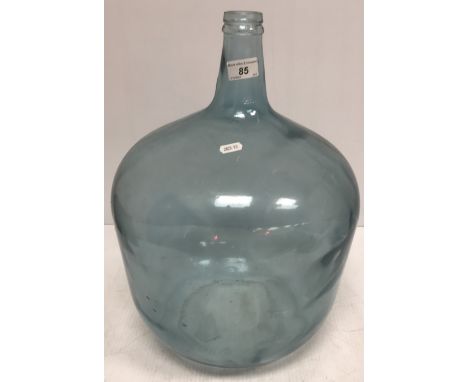 A vintage pale blue glass carboy, 20 litre capacity, 45 cm high